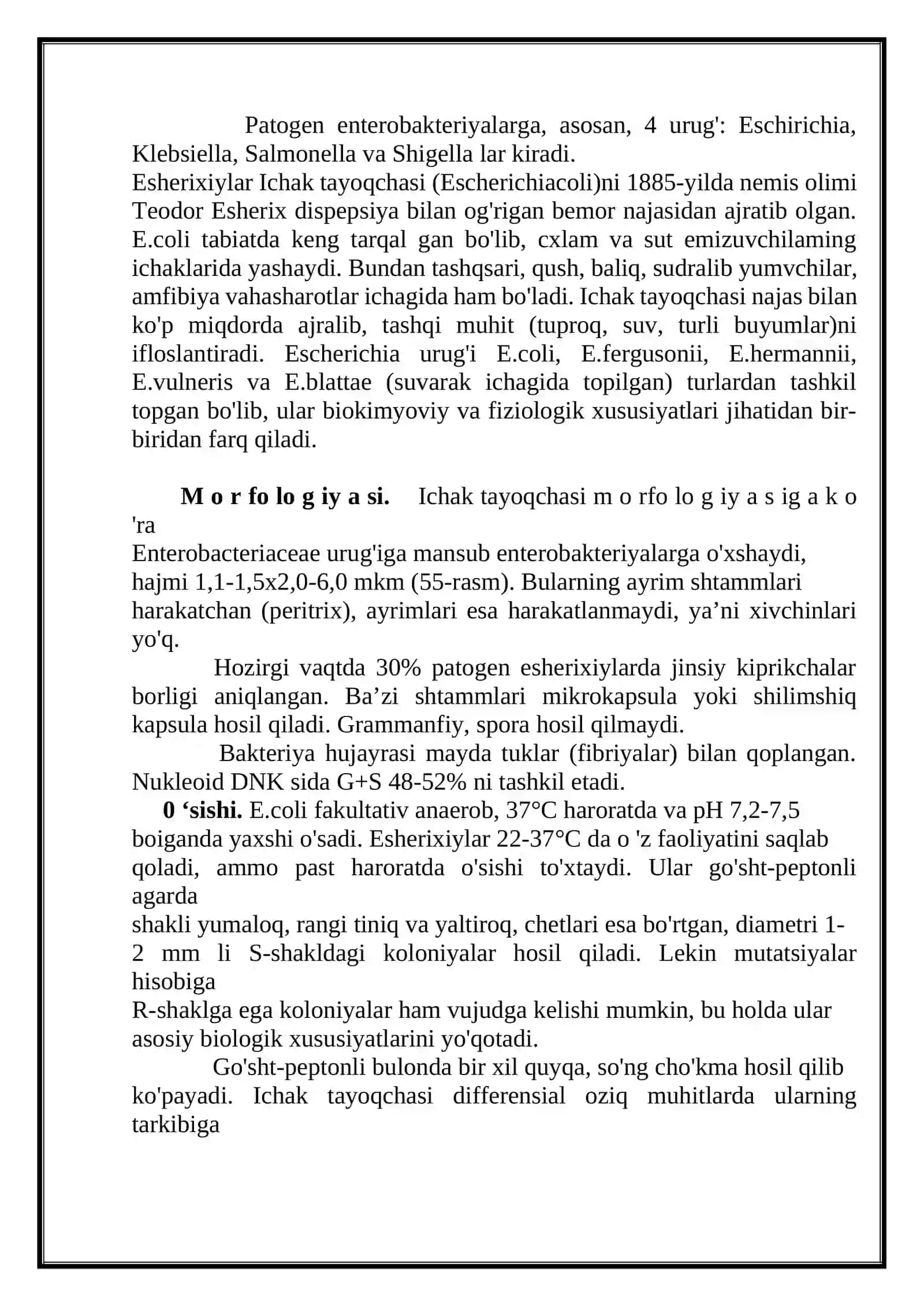 ICHAK BAKTERIYALARI OILASIGA MANSUB QO`ZG`ATUVCHILARI KELTIRIB CHIQARADIGAN LABARATORIYA DIOGNOSTIKASI 4