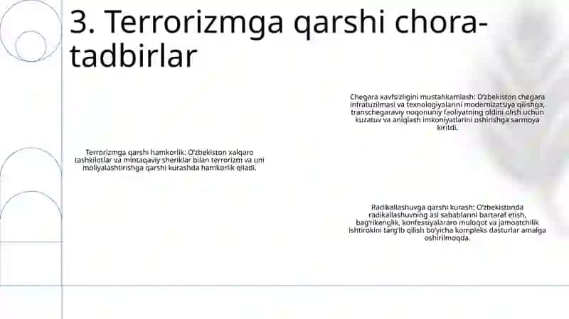 Xavsizlik Masalalari Terorizmlik Giyohvandlik Va Odam Savdosiga Qarshi Kurashda O‘Zbekiston Respulikasining Faolligi 4