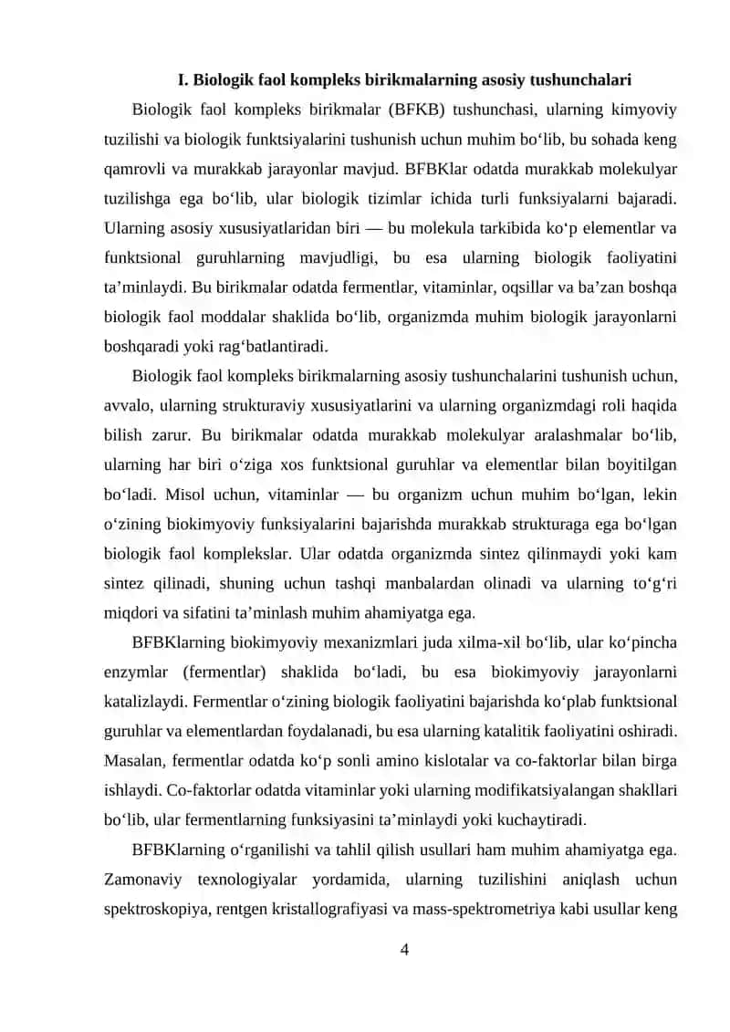 Biologik faol kompleks birikmalar 4