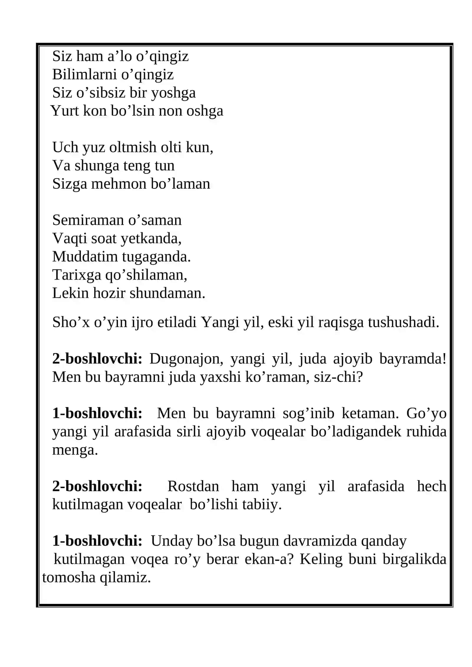 BAYRAM SENARIYSI 4