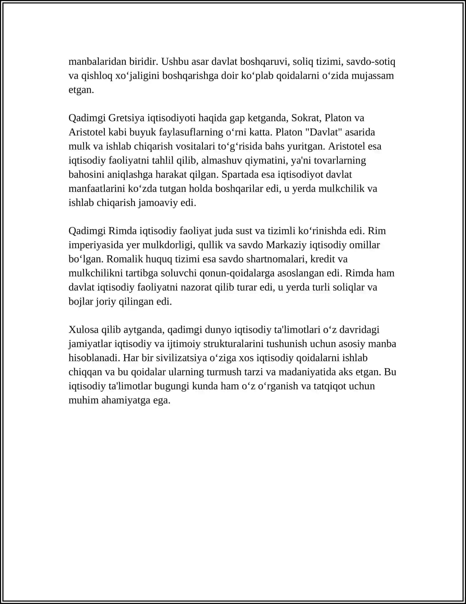 IQTISODIY TA'LIMOTLAR TARIXINI O'RGANISHDA DAVRLASH TIZIMI 4