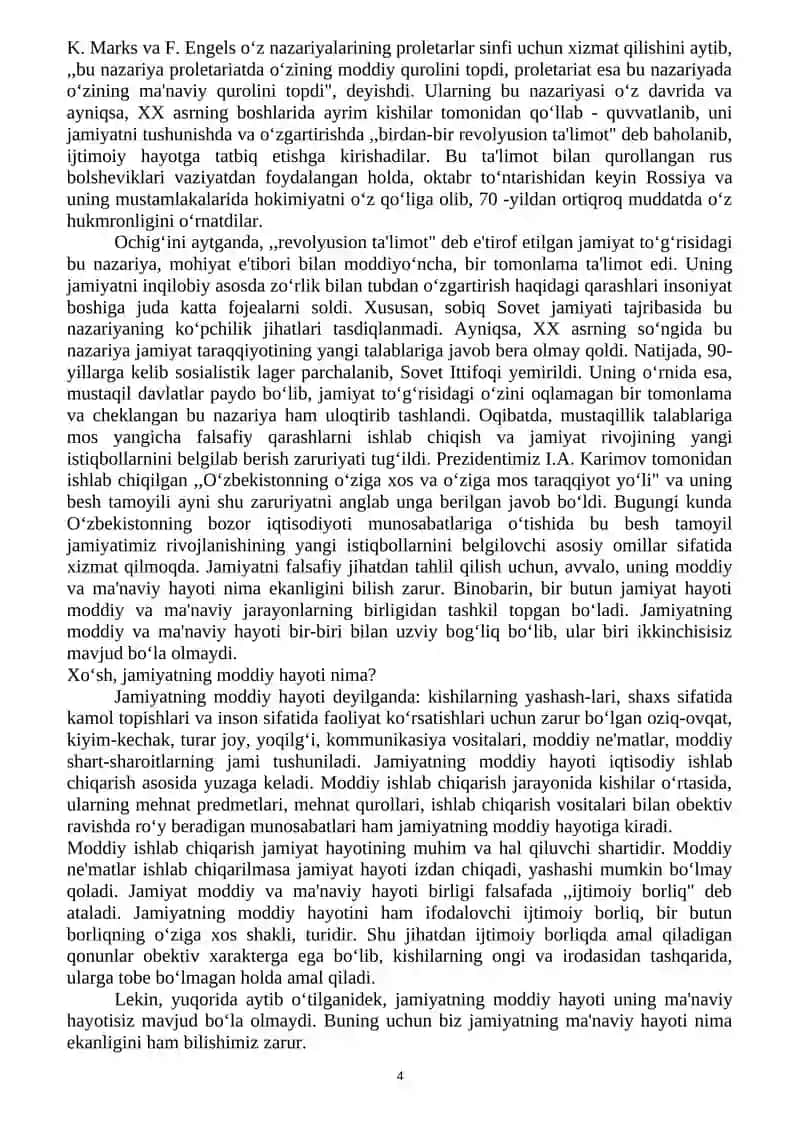 Jamiyat falsafasi 4