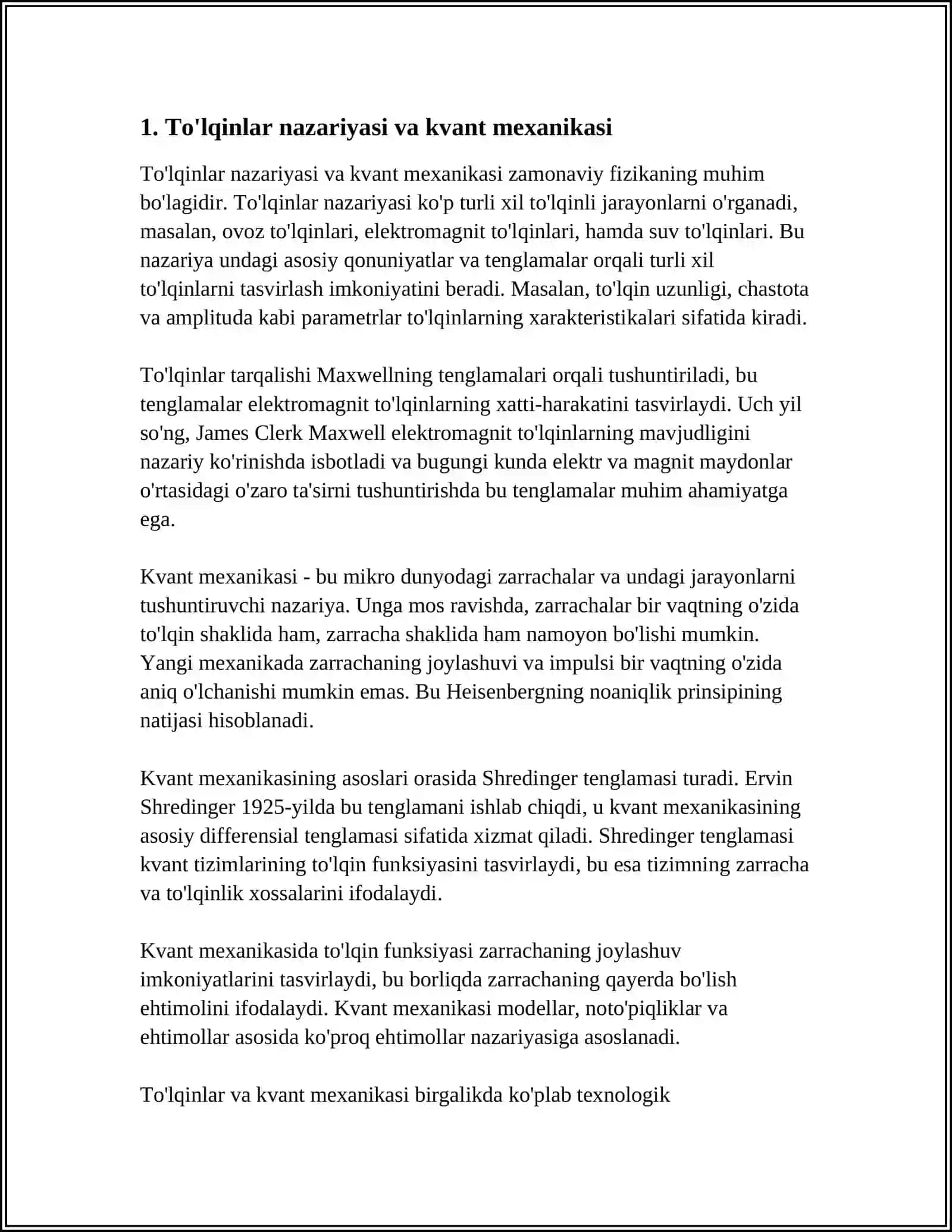 KVANT MEXANIKASI VA ENERGIYA TIZIMLARI TAHLILIDA QATORLARNING TATBIQLARI 4
