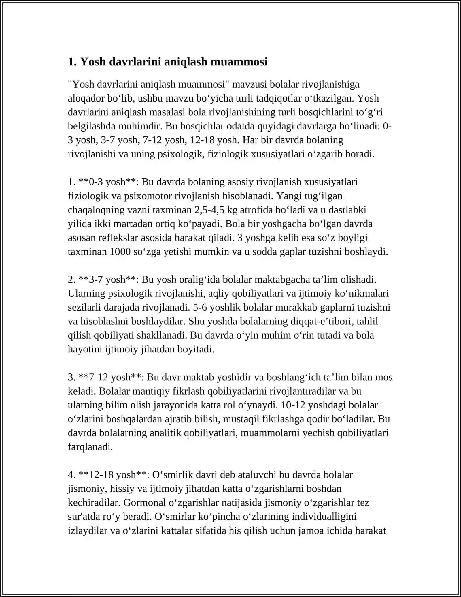 JAHON PSIXOLOGLARI ASARLARIDA YOSH DAVRLARI MUAMMOSI 4
