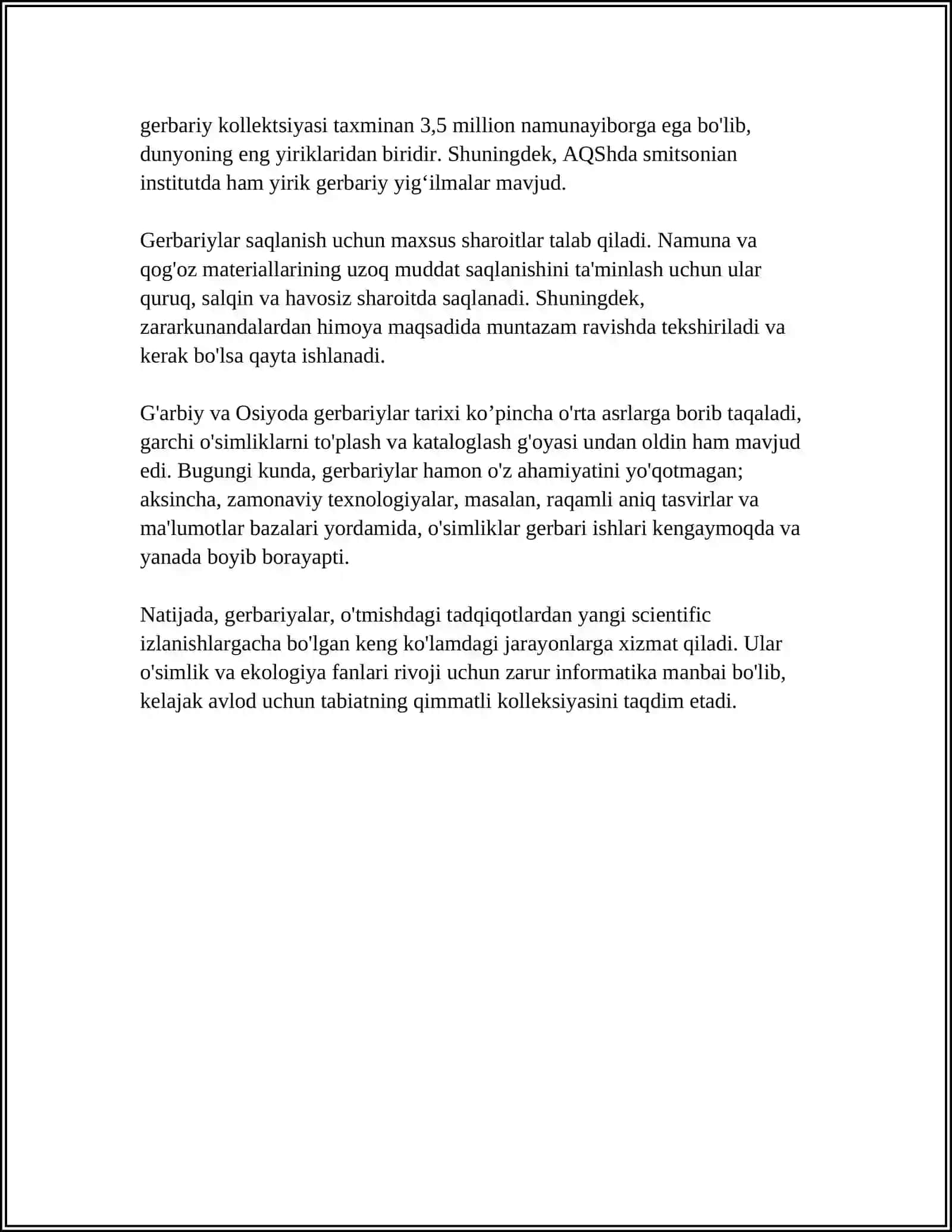 ADIR OʻSIMLIKLARNI GERBARIDAN ANIQLASH VA ILMIY NOMINI YOZISH 4