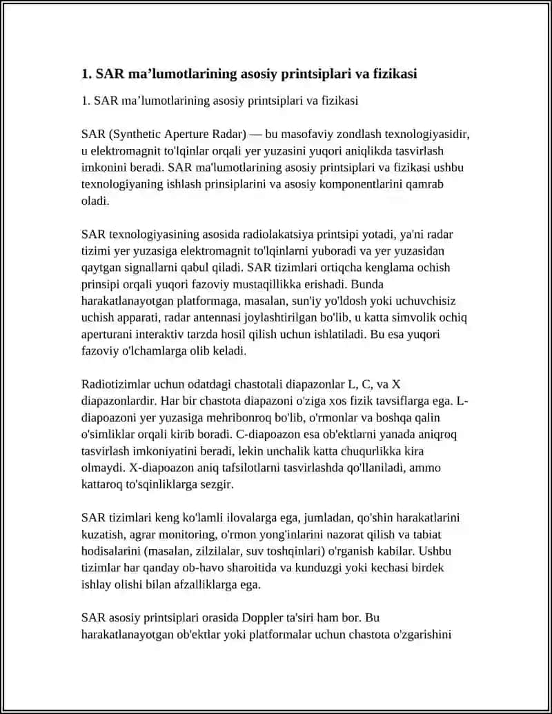 SAR maʼlumotlarining asosiy printsiplari va fizikasi 4