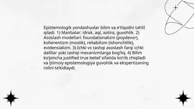 Dalillash va ishonch etiqodning shakllanishi jarayoni 4