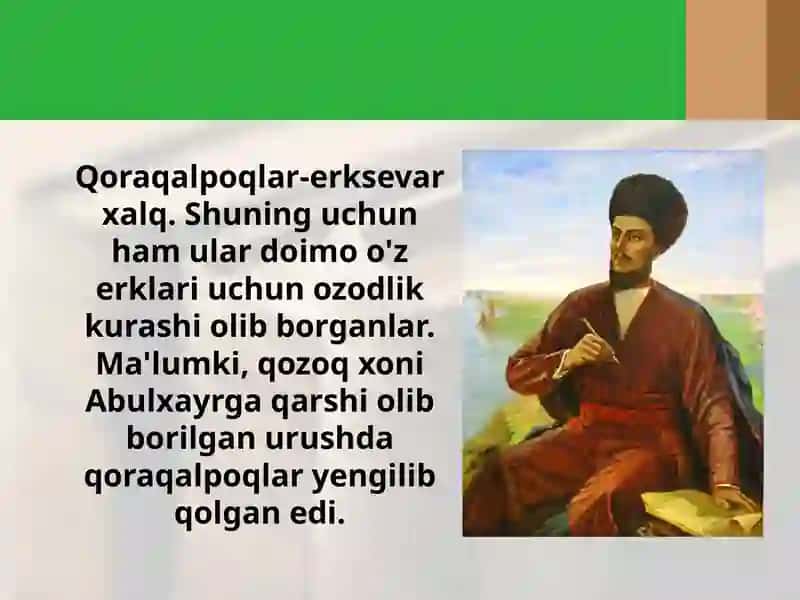 XVIII-XIX ASRNING BIRINCHI YARMIDA QORAQALPOQLAR 4