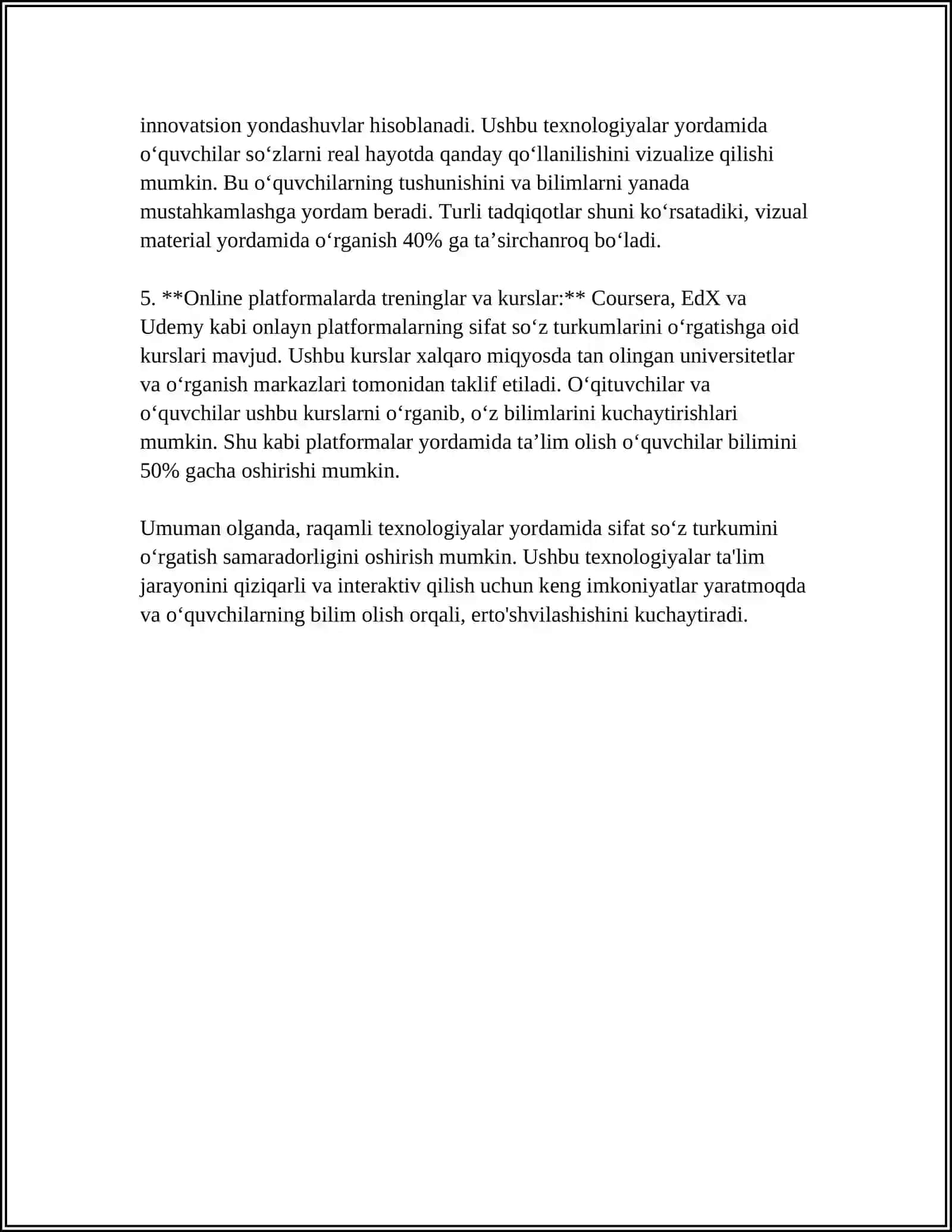 ONA TILI DARSLARIDA SIFAT SO'Z TURKUMINI O'RGATISHDA INNOVATSION TEXNOLOGIYALARDAN FOYDALANISH 4