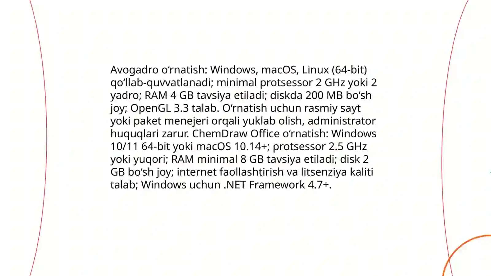 Avogadro dasturi va ChemDraw Office dasturi haqida 4