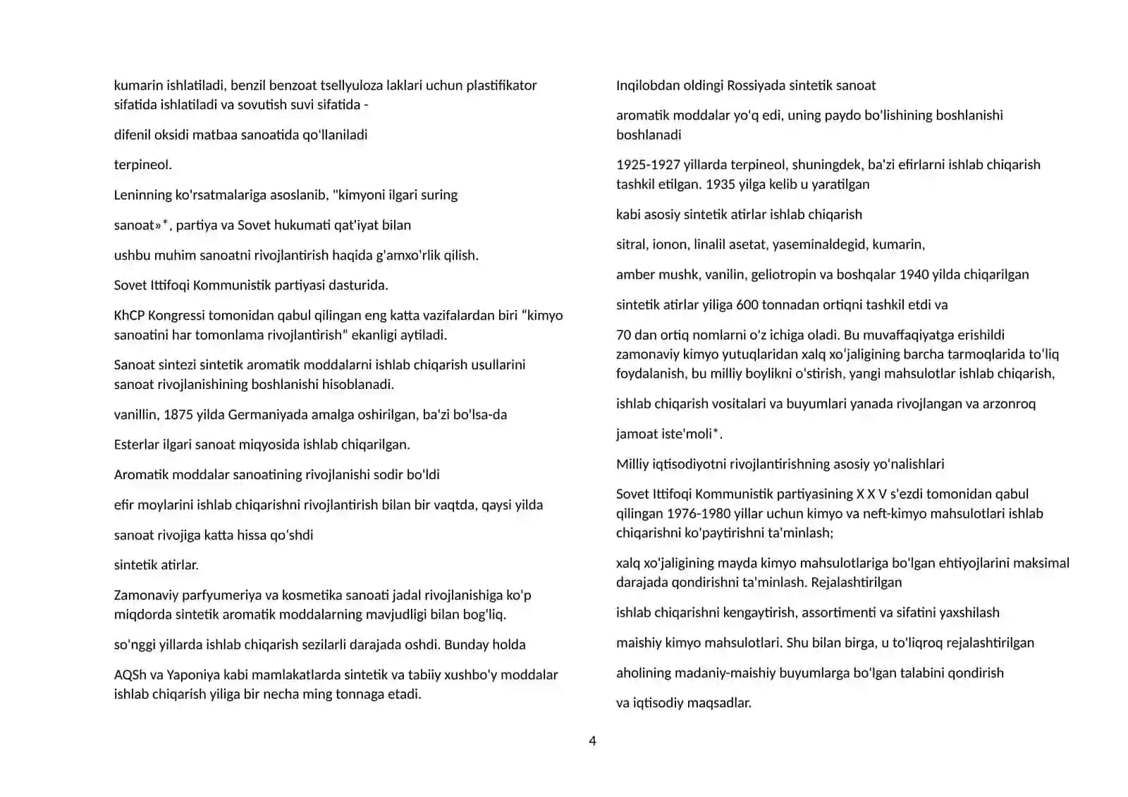 Tabiiy va sintetik hidlarning kimyosi 4