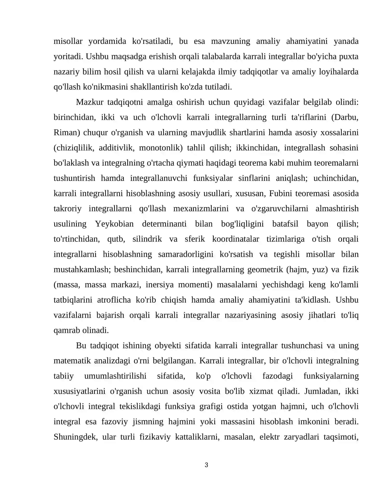 Karrali integrallarning tariflari 4