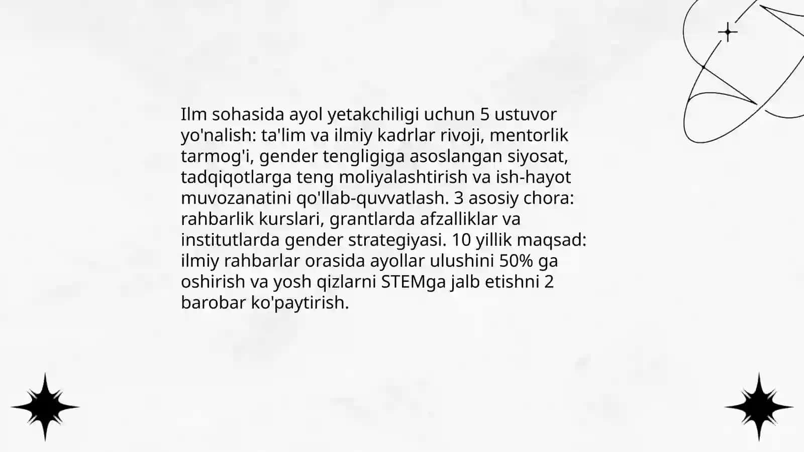 Ilm va ayol: barqaror jamiyat sari 4