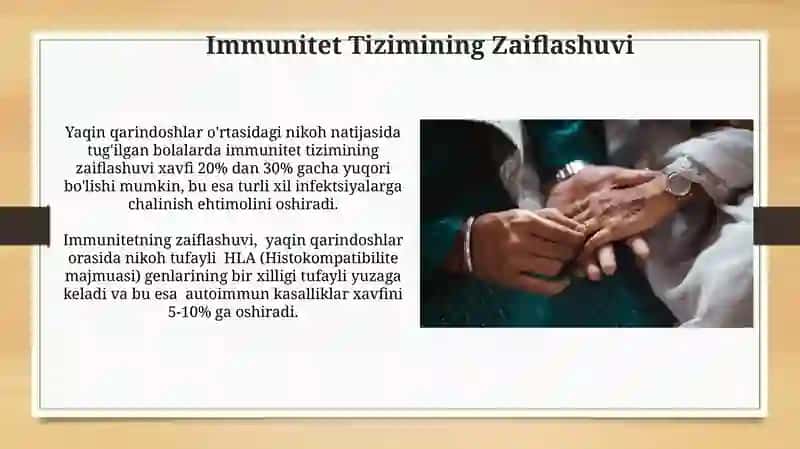 Yaqin qarindoshlar õrtasidagi nikohlarning oqibati 4