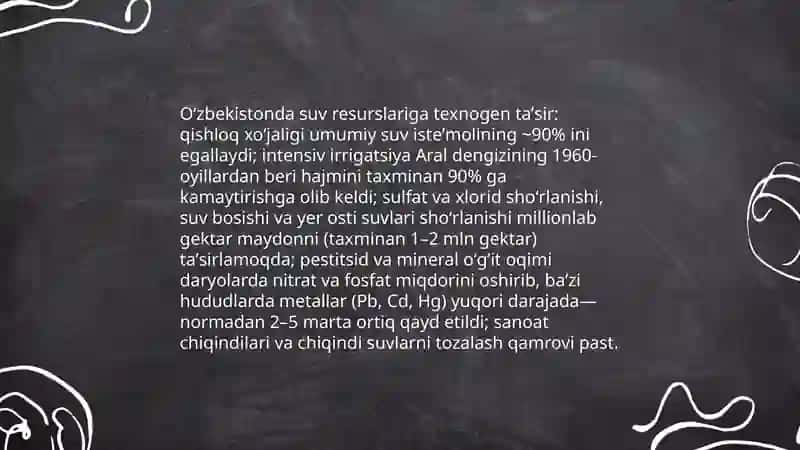 Oʻzbekistonda atrof muhitga texnogen tasir 4