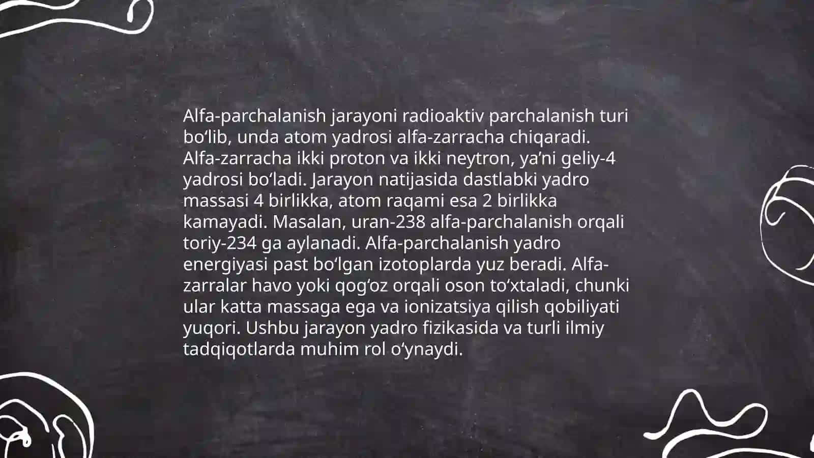 Yadrolarning alfa-parchalanishi. Avtoelektron emissiya 4
