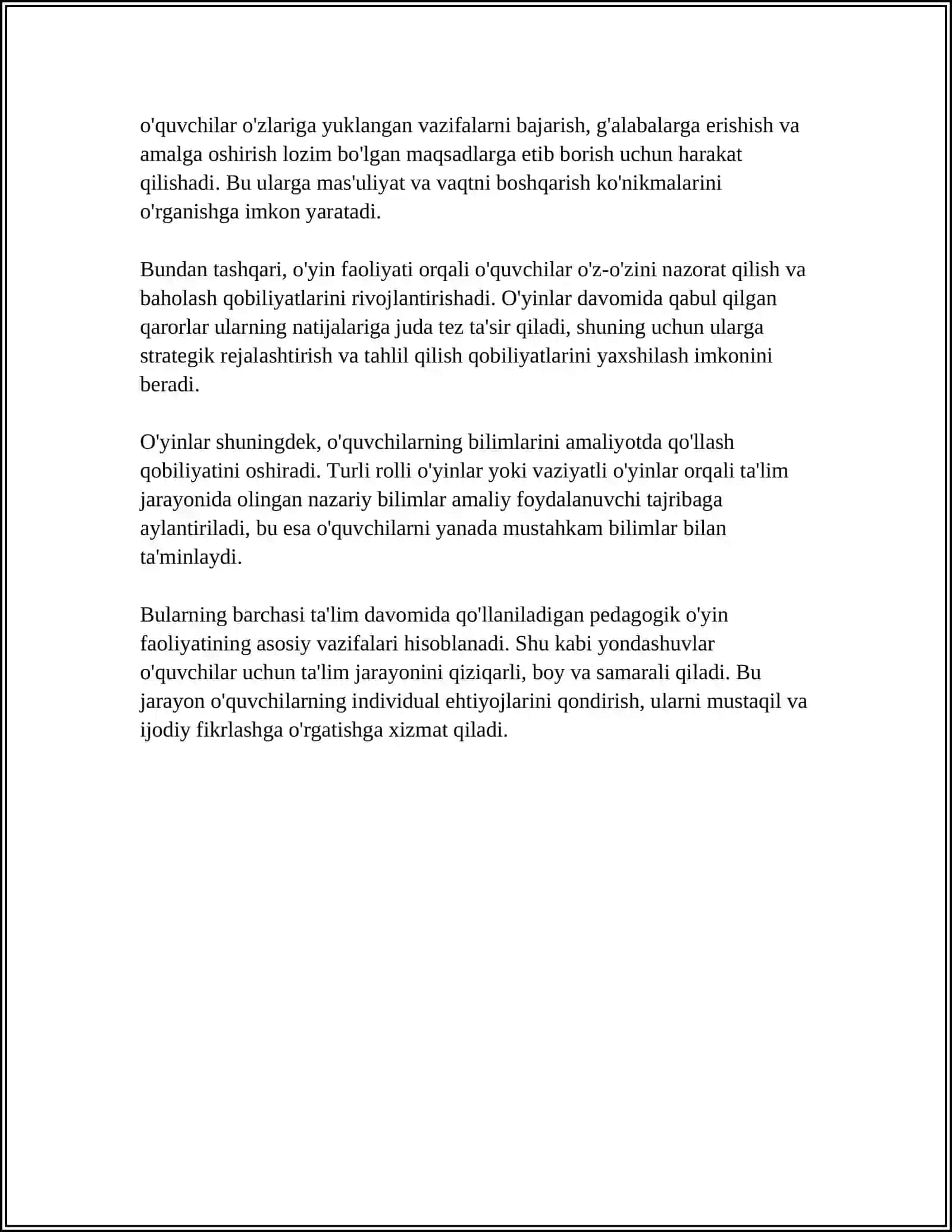 BOLALAR BILAN O'YIN FAOLIYATINI TASHKIL ETISHDA PEDAGOG ROLI 4