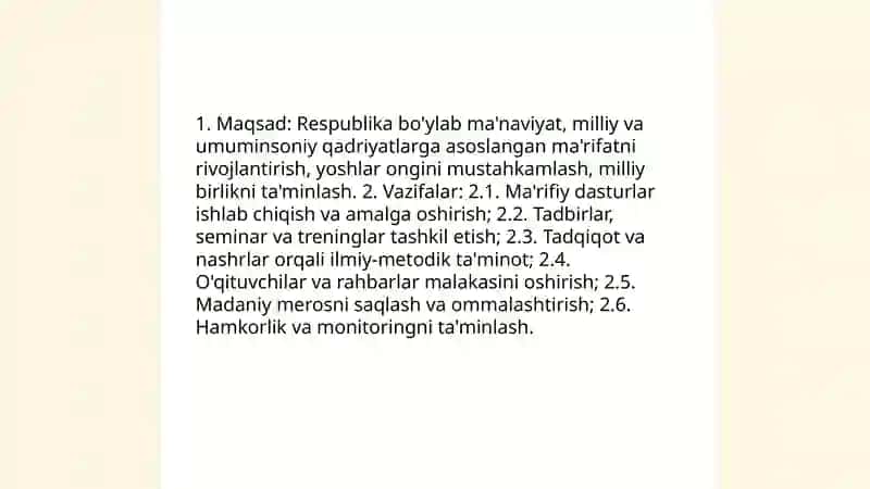 Respublikada Ma'naviyat va ma'rifat markazi 4