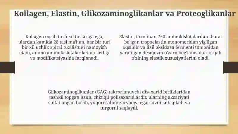 Bog'lovchi to'qimalarning biokimyosi 4