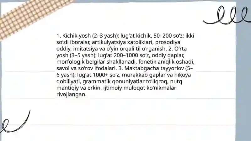 Maktabgacha kichik O'rta va maktabgacha tayyorlov yoshdagi nutqini o'stirishning vazifalari metod va vositalari mavzusiga (ppt) taqdimot tayyorlang 4
