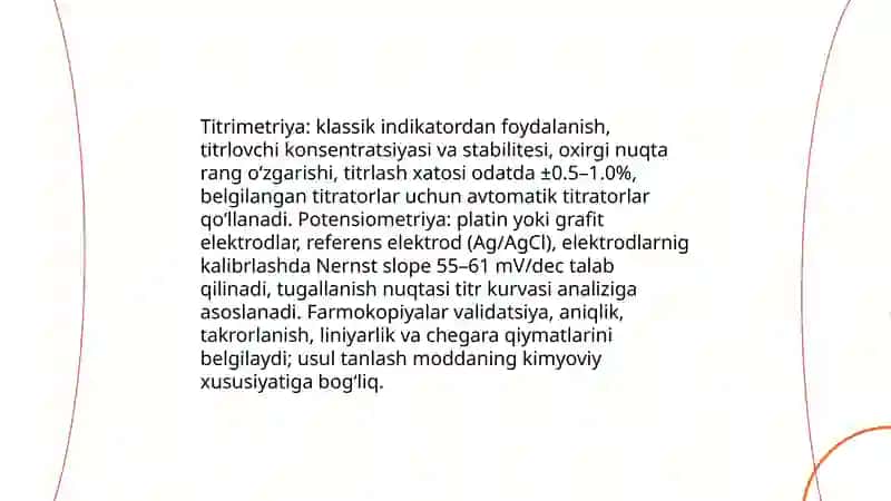 Rivojlangan davlatlar farmokopiyalarida keltirilgan tahlil usullarini qiyoslash 4