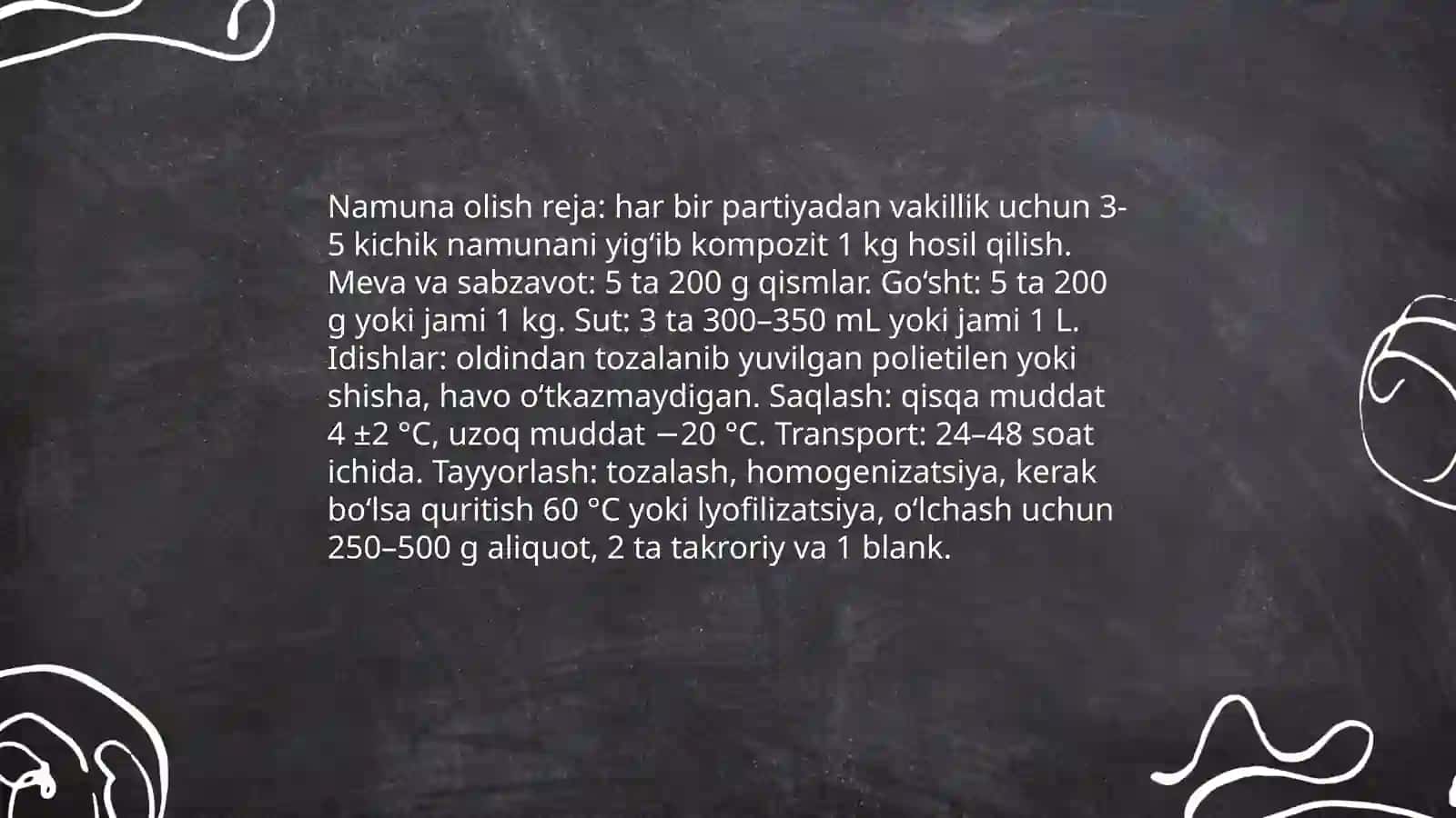Ochiq manbadagi suvning radioaktivligini tekshirish. Ovqat mahsulotlarining radioaktivligini tekshirish 4