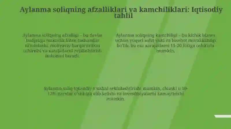 Aylanma soliq to'lovchilar: Ta'rif, turlari va ahamiyati 4
