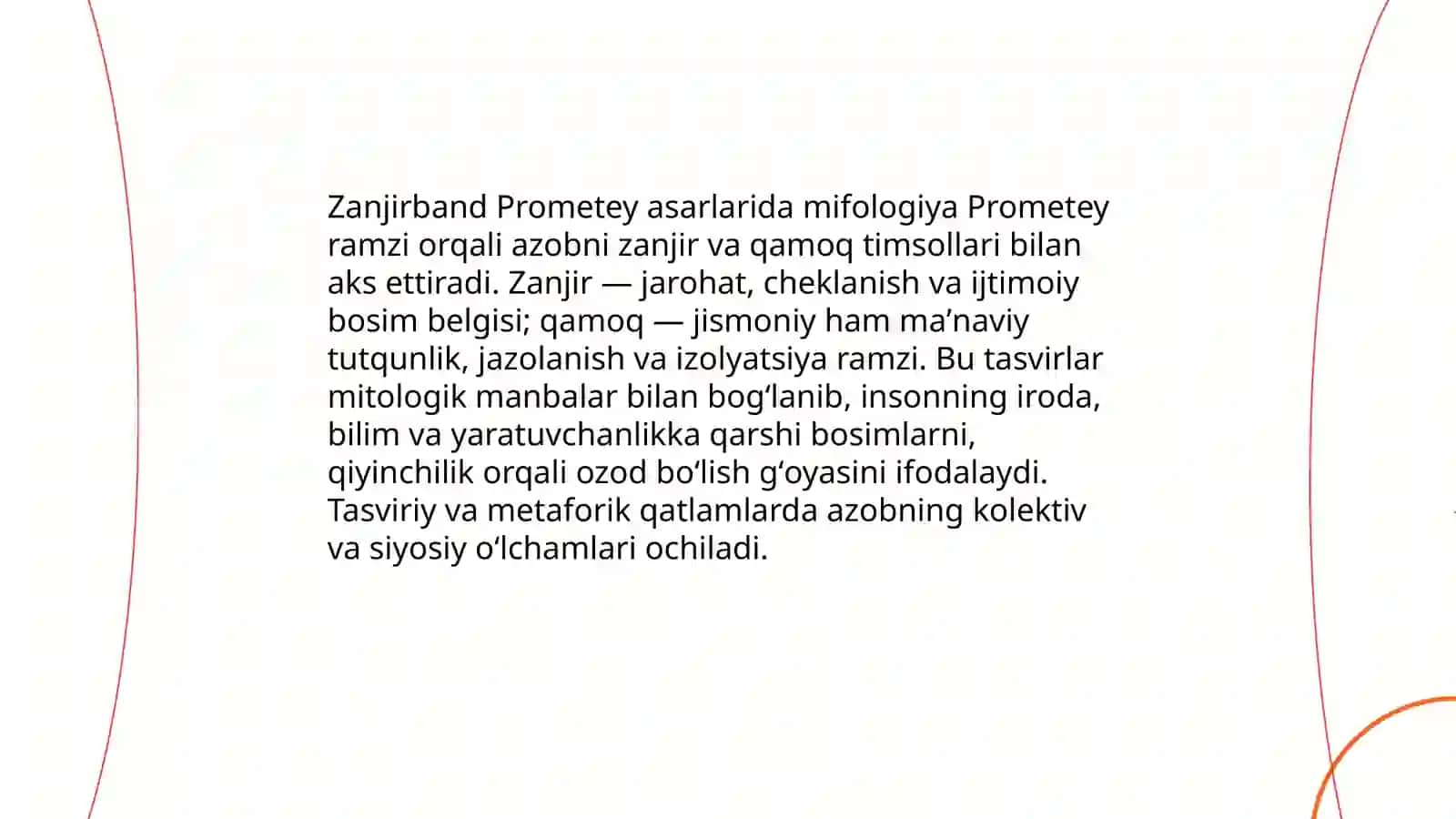 Zanjirband Prometey asarlarida mifologiyaning oʻrni 4