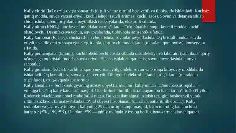 Kaliy gidroksidning sanoatda ishlab chiqarilishi 4