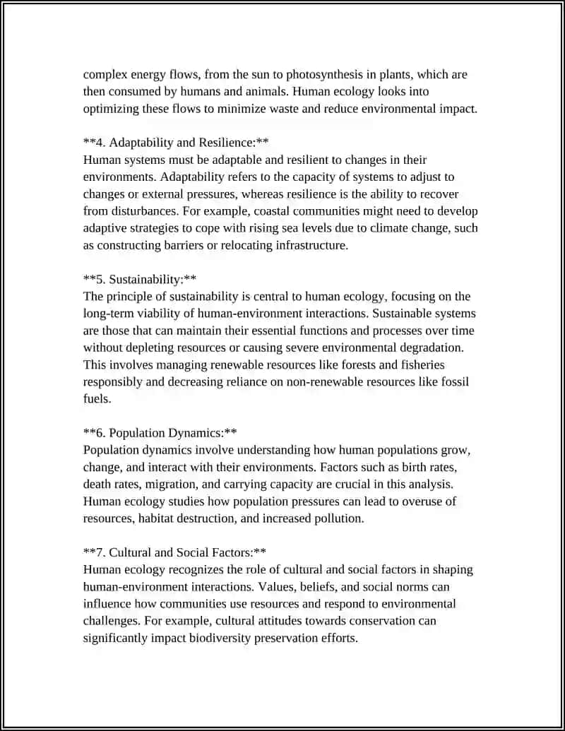 Principles of Human Ecology 4