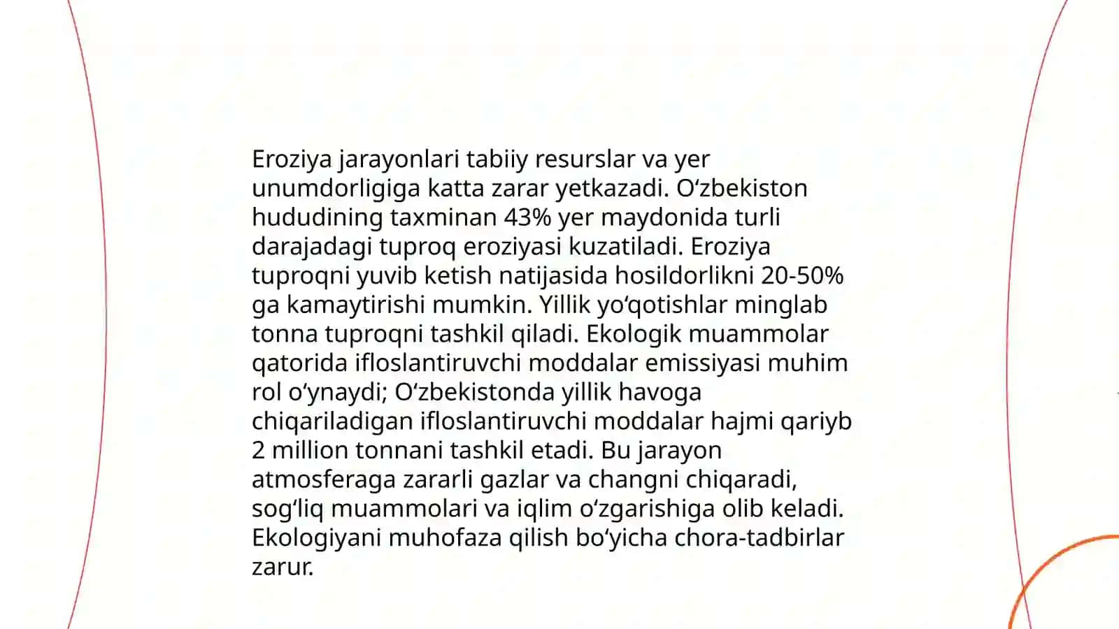 Eroziya sodir bo'ladigan hududlarda, yer tuzish ishlarini olib borishning o'ziga xos muammolari 4