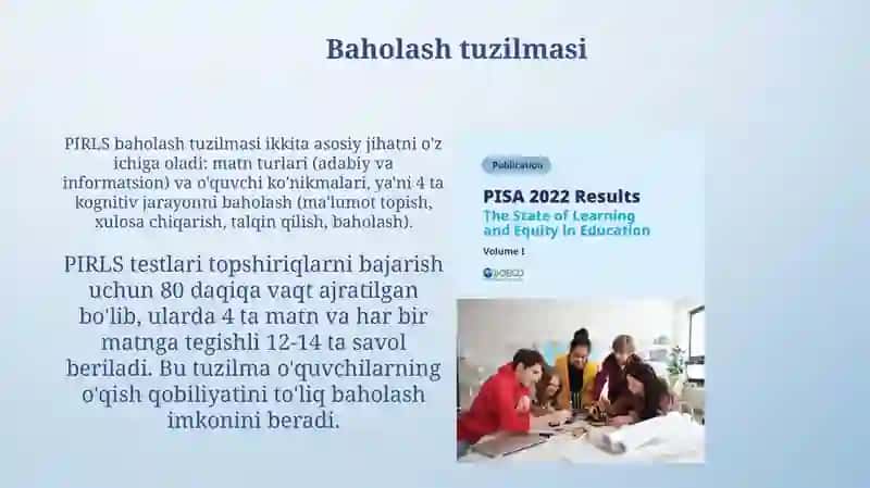 PIRLS Baholash Dasturi 4