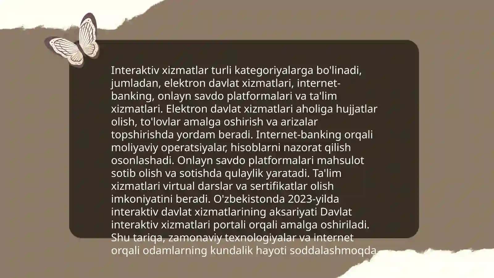 Interaktiv xizmatlar tizimlari tarixi 4