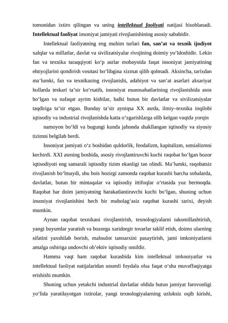 Intellektual mulk savdosining rivojlanish tendensiyalari 4