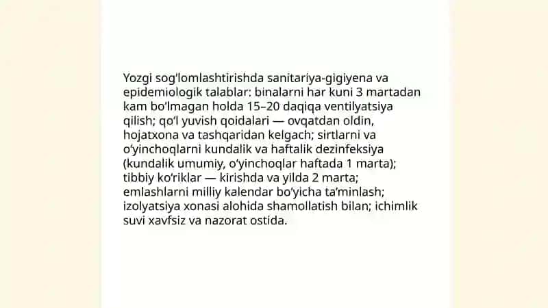 Yozgi sogʻlomlashtirish mavsumi 4