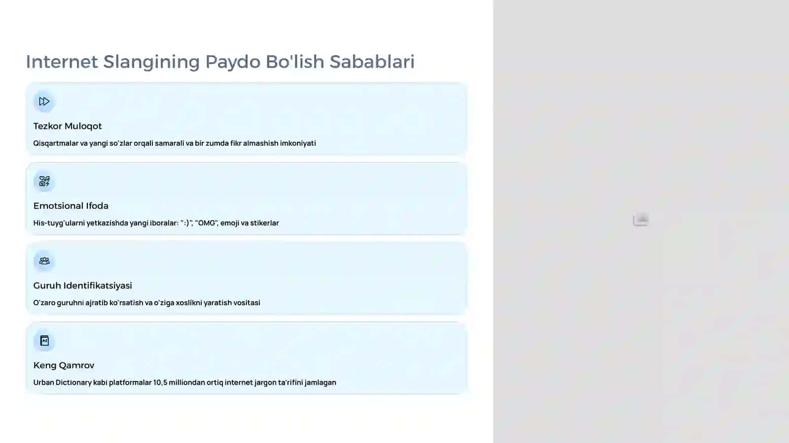 Yoshlar Tilida Jargon va Sleng: Ijtimoiy Tarmoqlarning Ta'siri 4