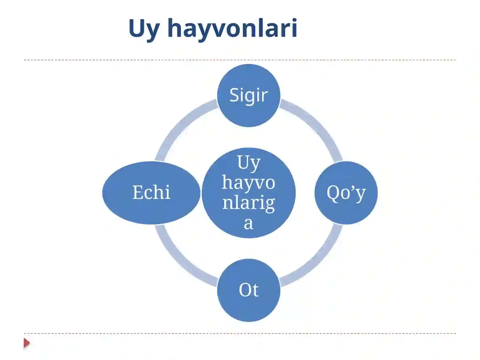 3-sinf O'zbek tili fanidan dars ishlanma. Uy hayvonlari va parrandalar 4
