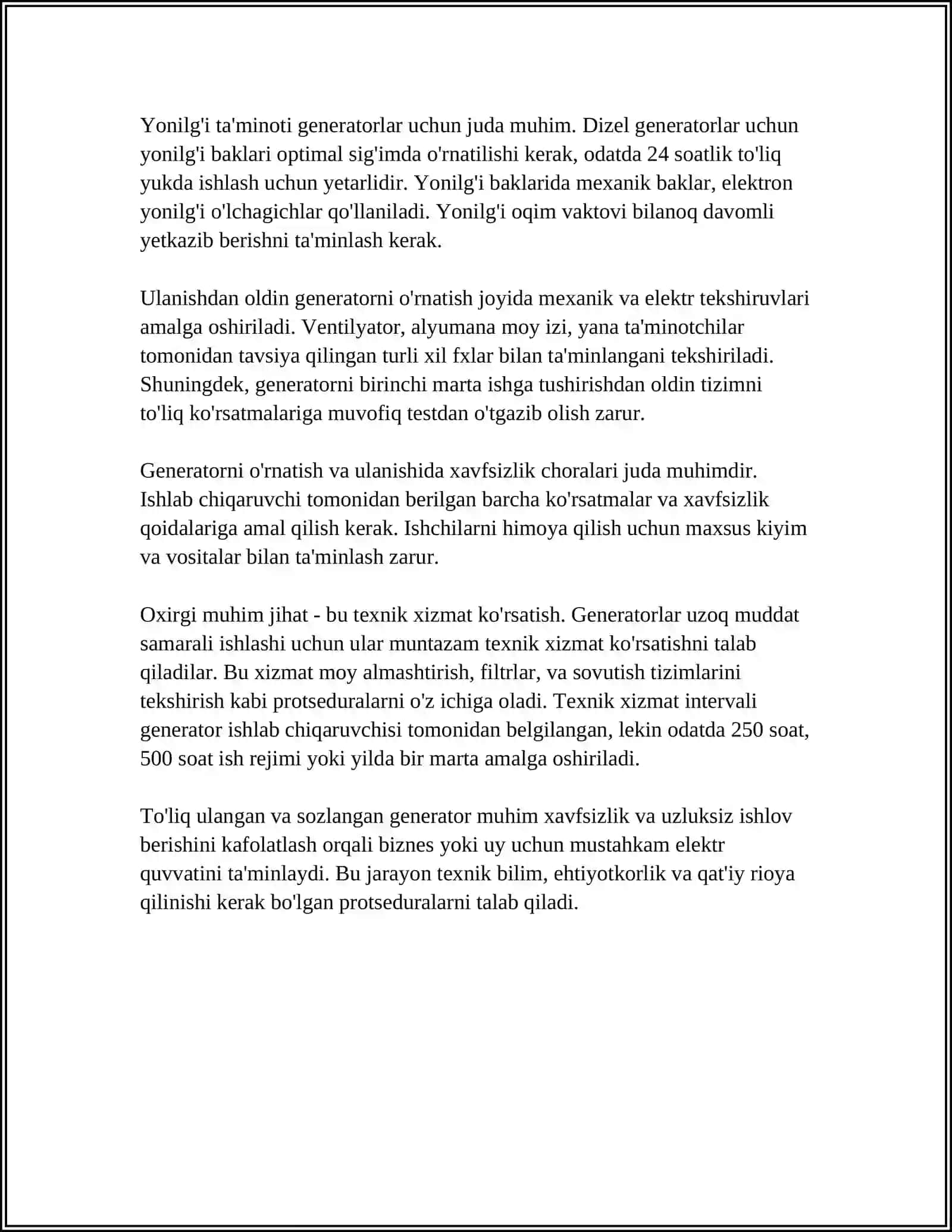 GENERATORLARNING SOVITISH TIZIMLARI 4
