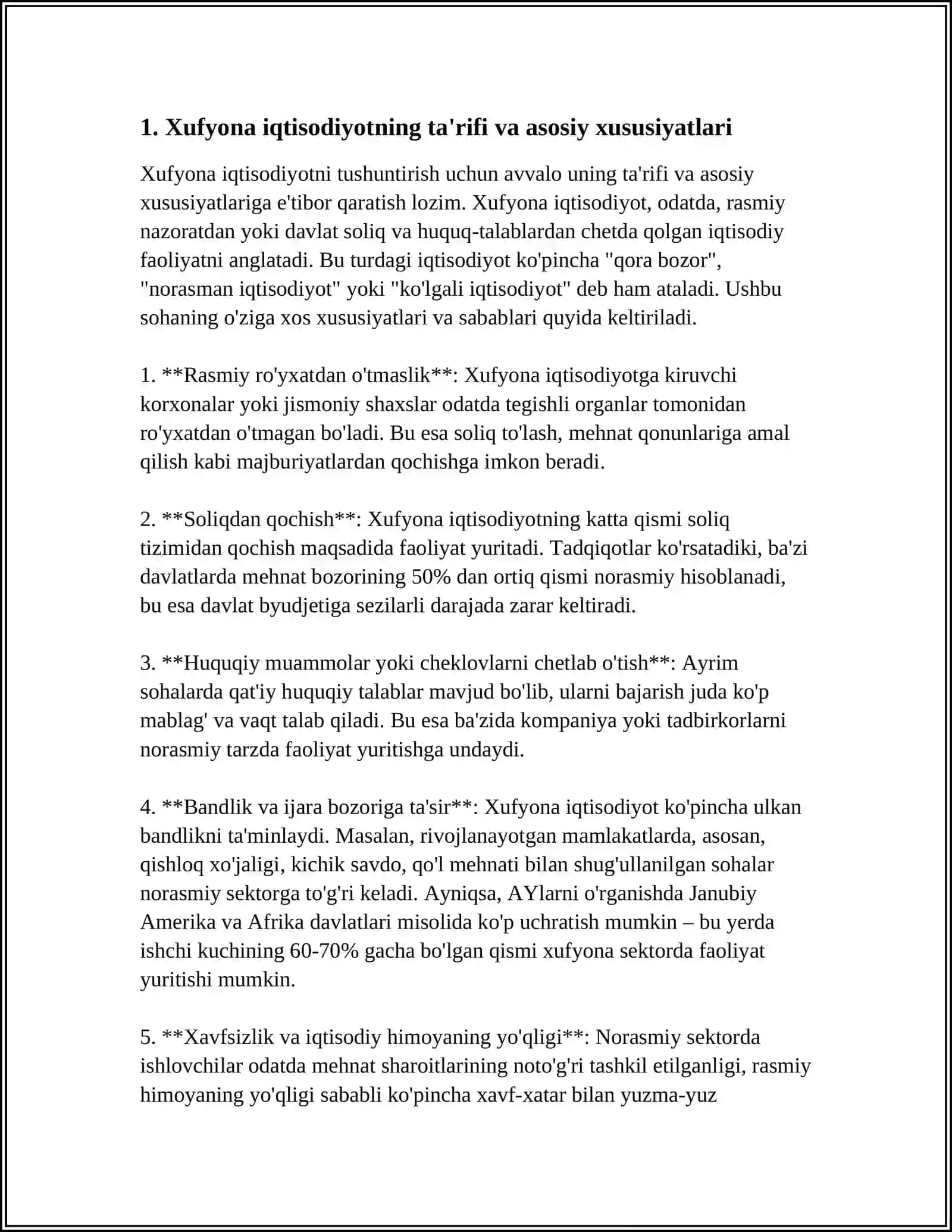 XUFYONA IQTISODIYOT VA UNING IJTIMOIY-IQTISODIY OQIBATLARI 4