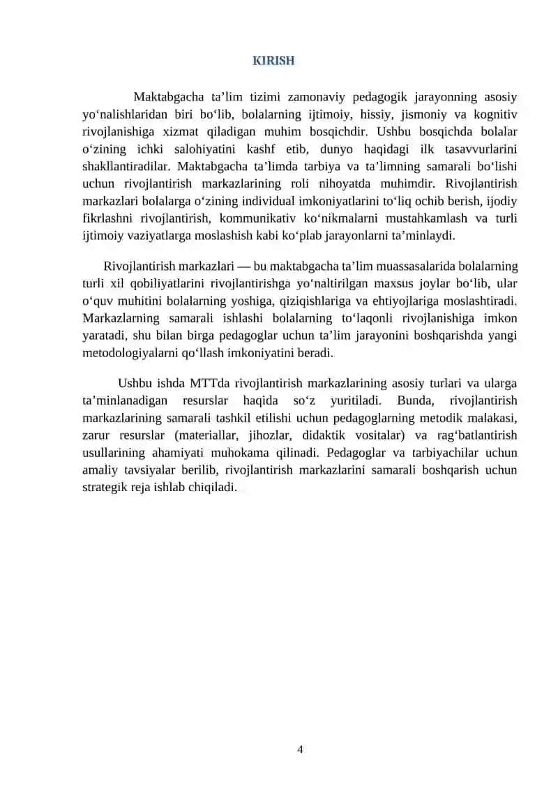 MTTda asosiy rivojlantirish markazlari  va  ularning  resurs  taminoti o`quv  maqsadi 4