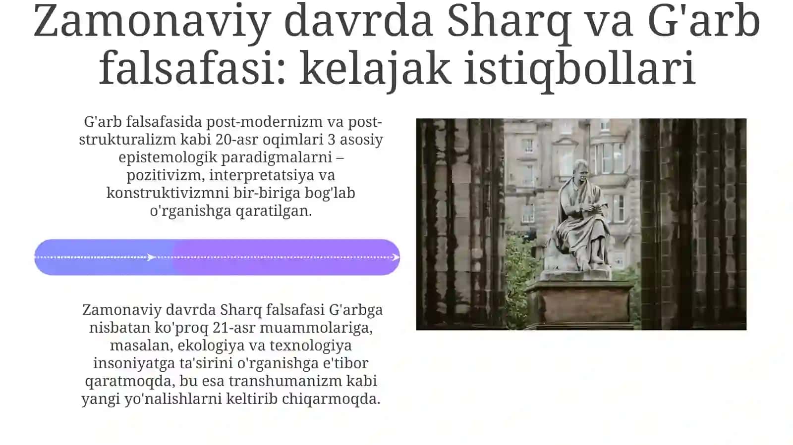 Davrlar kesimida: Sharq va G'arb falsafasining rivojlanishi 4