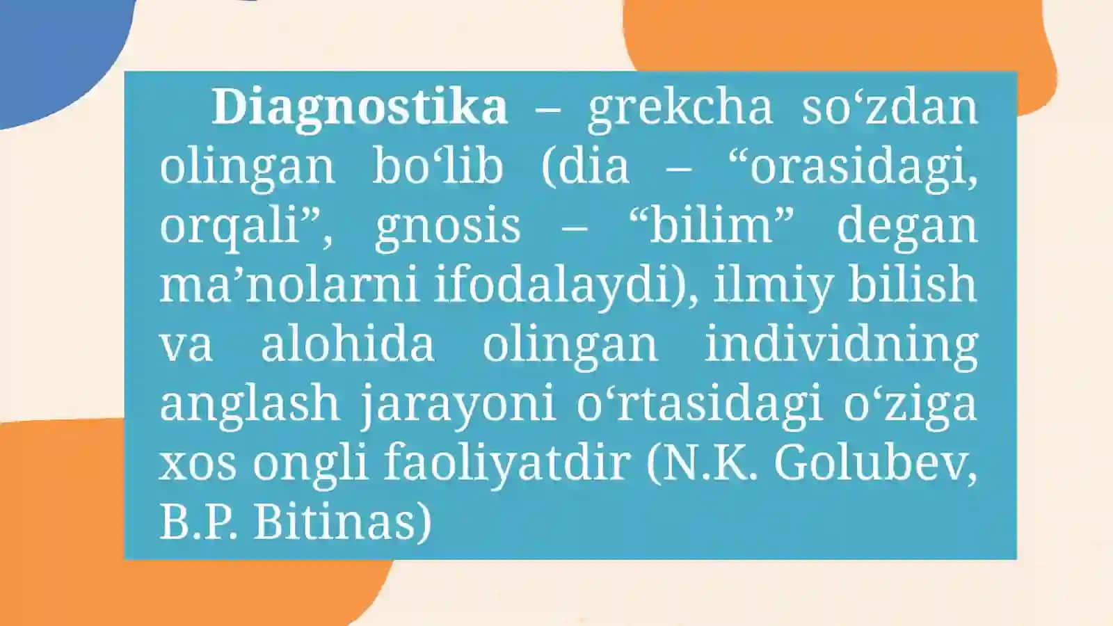 PEDAGOGIK DIAGNOSTIKA VA PEDAGOGIK KORREKSIYA. ELEKTRON PEDAGOGIKA VA UNING O‘ZIGA XOS XUSUSIYATLARI 4