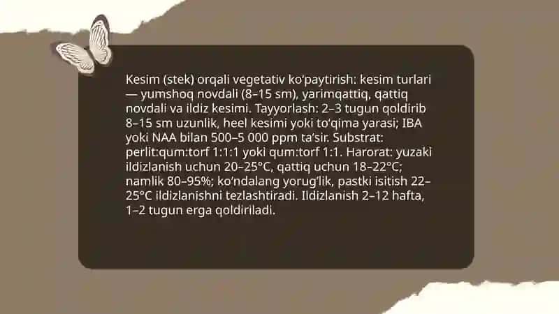 Manzarali bogʻdorchilik va boğ park oʻsimliklarini koʻpaytirish 4