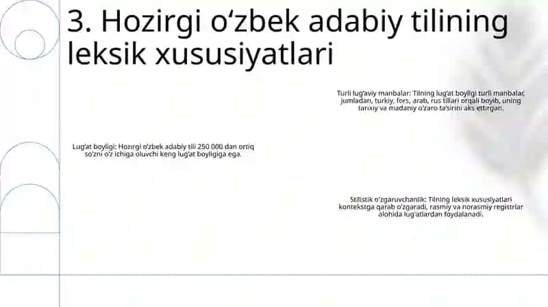 Hozirgi O'Zbek Adabiy Tili Fani,Uning Mundarijasi Va O'Rni 4