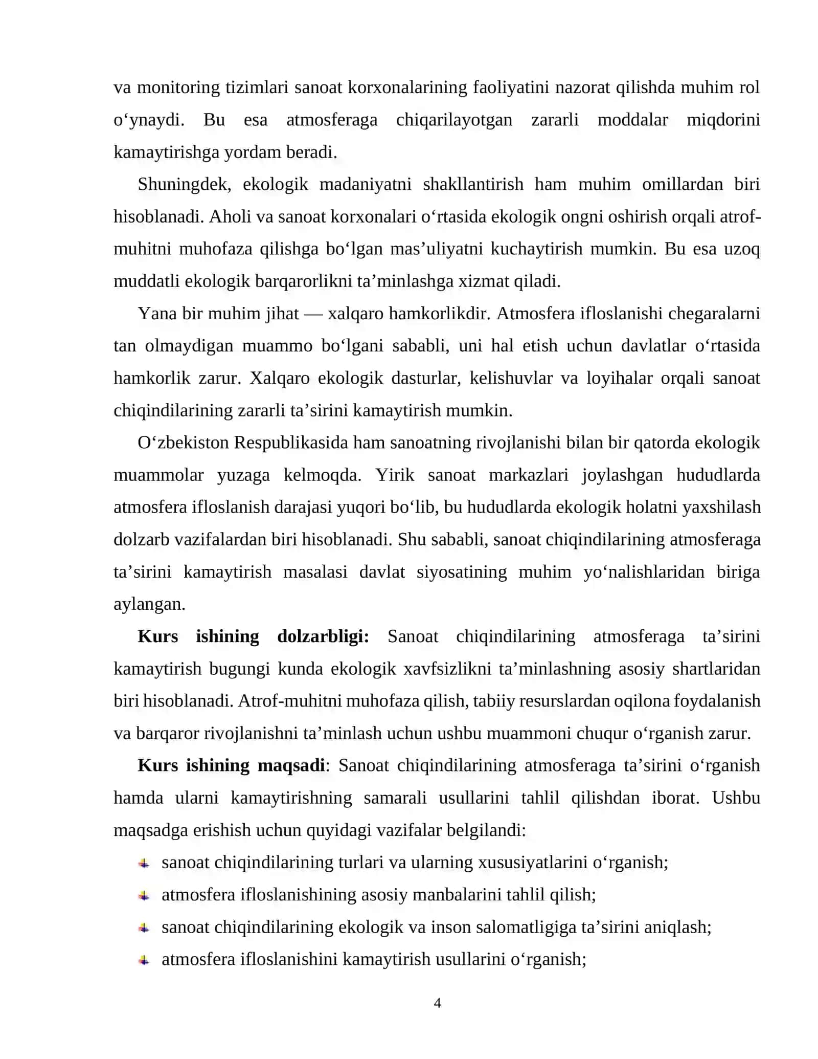 SANOAT CHIQINDILARINING ATMOSFERAGA TAʼSIRINI KAMAYTIRISH USULLARI 4