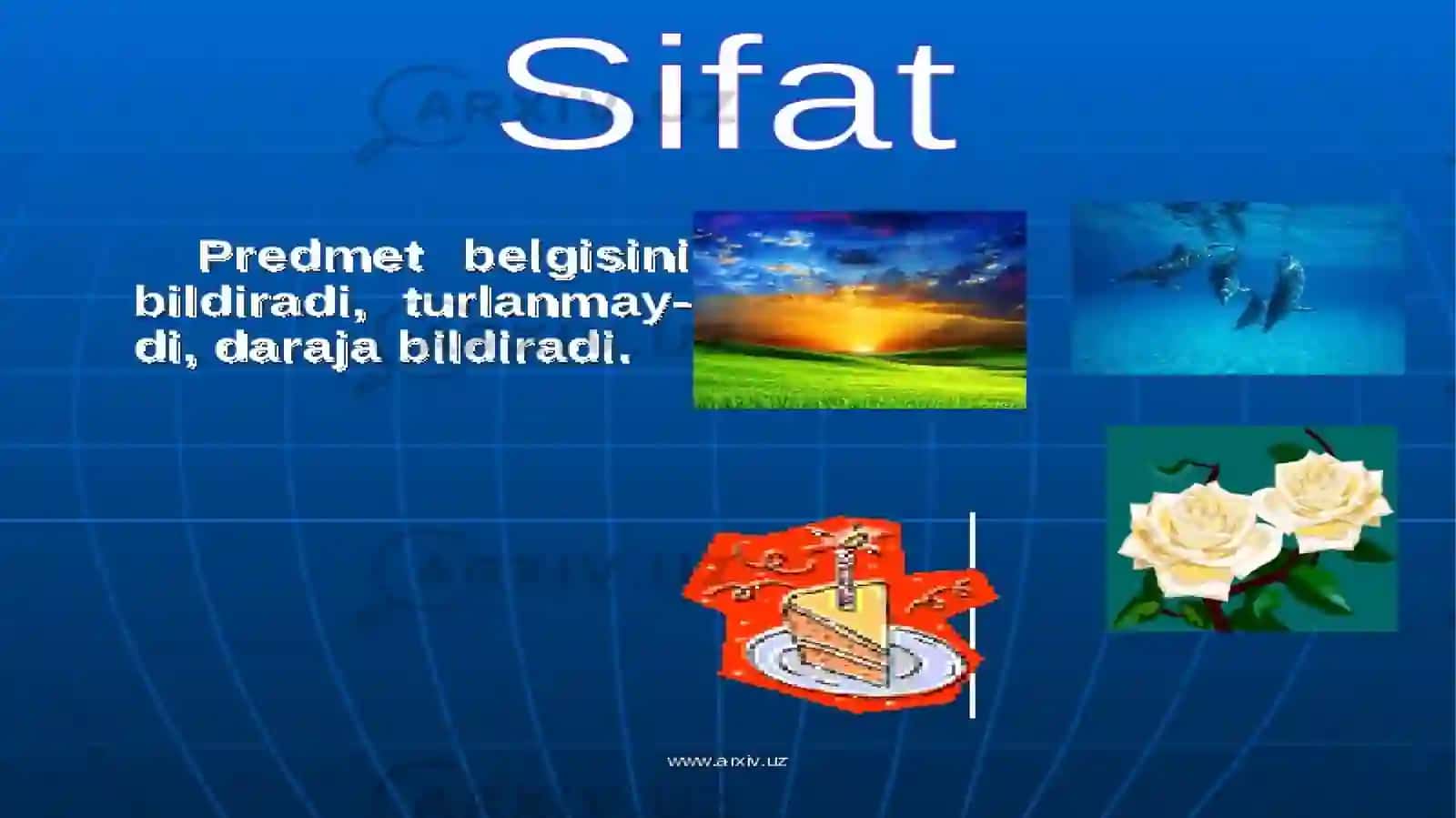 5-sinf Ona tili dars ishlanma. Sifat so'z turkumi takrorlash 4