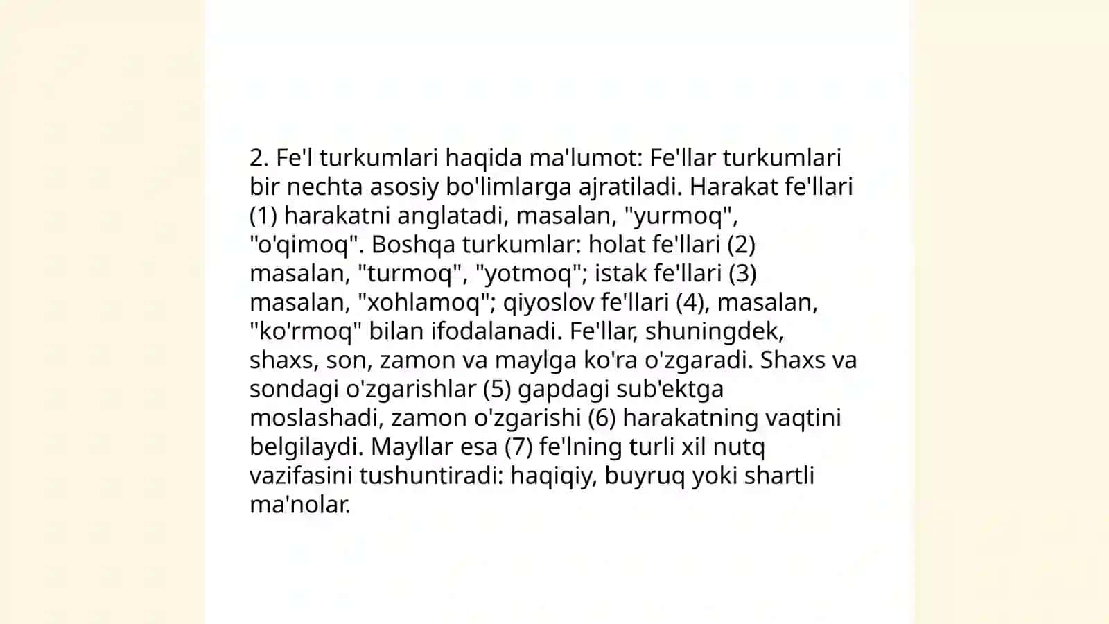 So'z turkumlarini o'rganishga oid adabiyotlar ro'yhatini tuzish 4