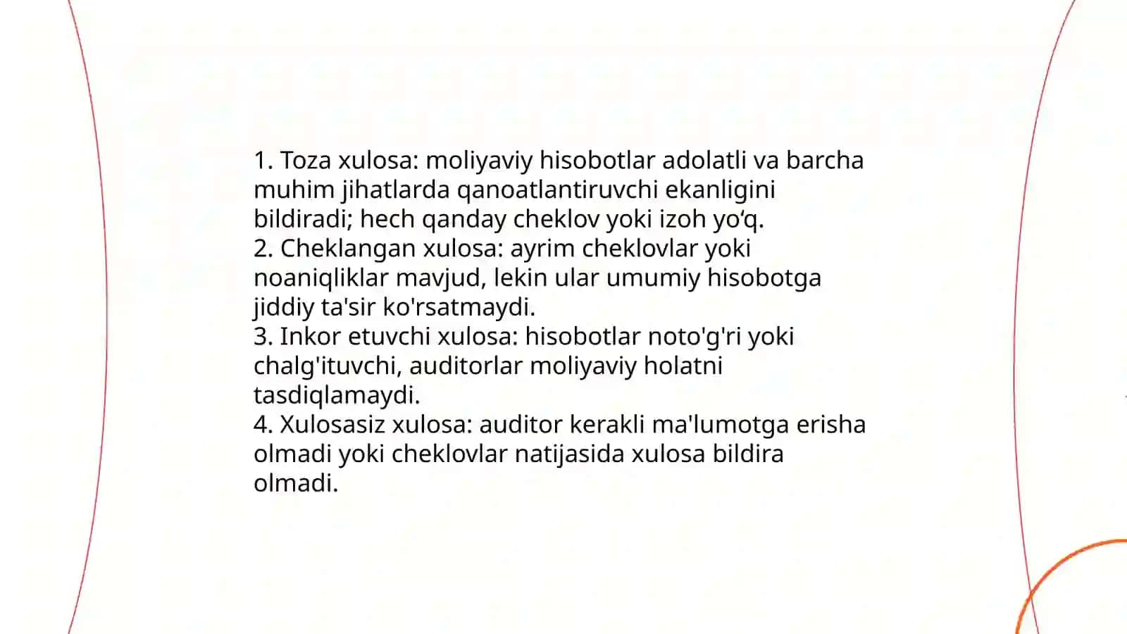Auditorlik xulosasi 4