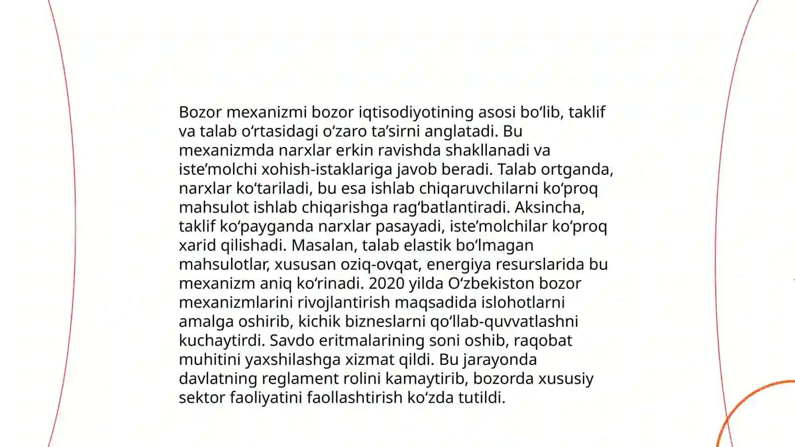 Bozor iqtisodiyotining modellari 4