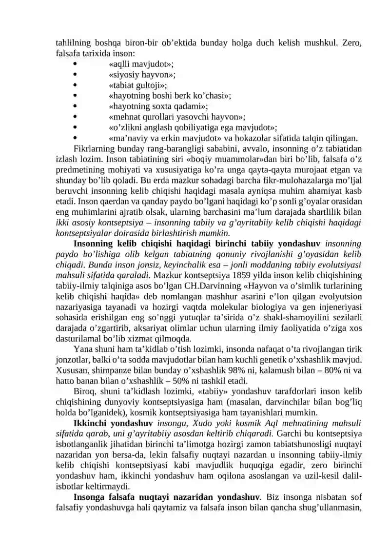 Inson falsafasi (Falsafiy antropologiya) 4